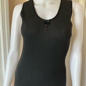 JAXSPORT Black Ribbed Sleeveless Top